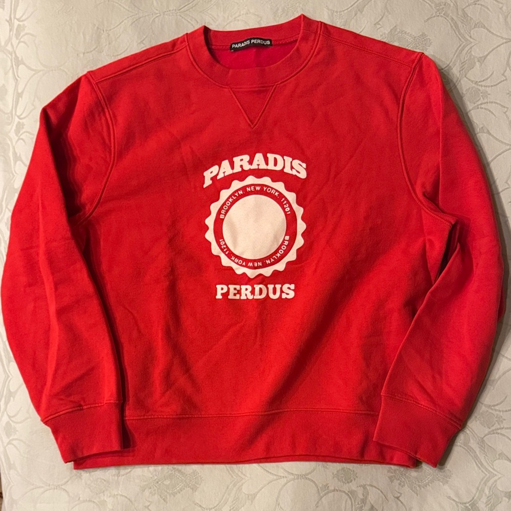 New Red Women’s Paradis Perdus 100% Recycled Sweatshirt, size L
